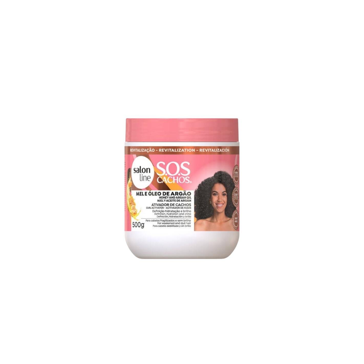 Ativador De Cachos Sos Cachos Mel E Óleo De Argan 500G – Salon Line