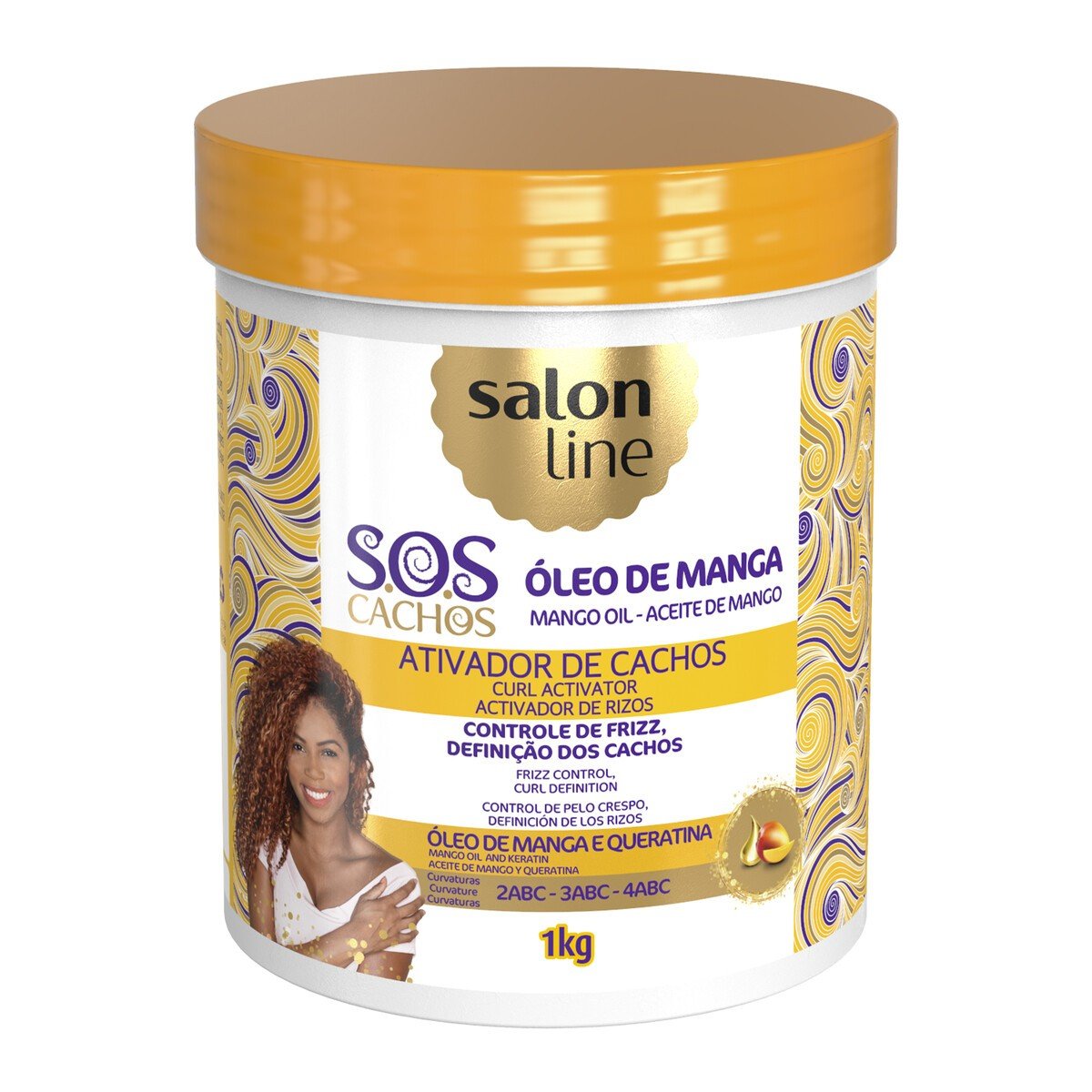 Ativador De Cachos Óleo De Manga Sos Cachos Salon Line 1kg