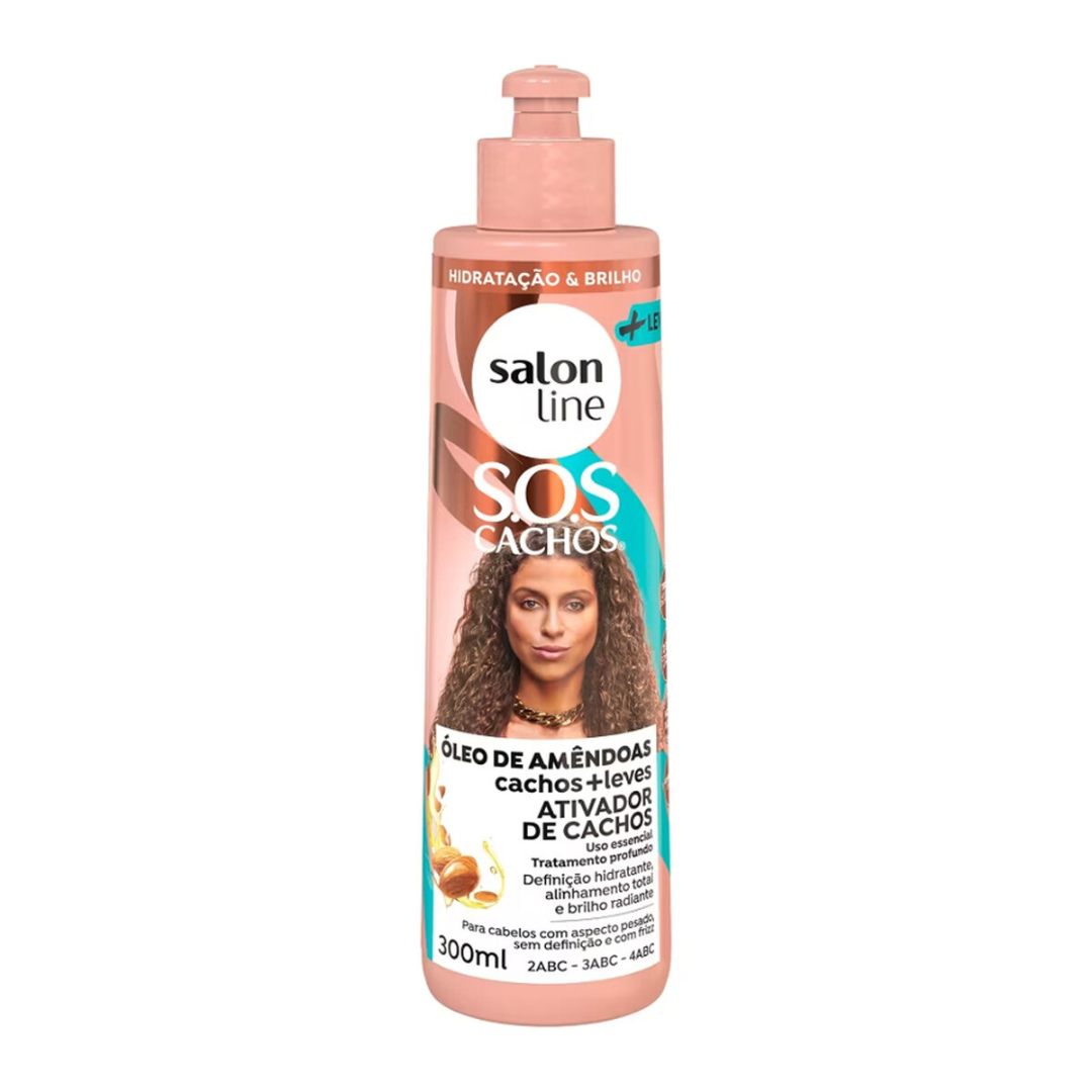 Ativador Oléo De Amêndoas Cachos Leves 300ML - Salon Line
