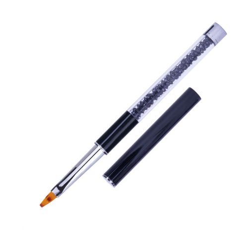 Pincel Ombre Glam Line Strass Preto 13Mm