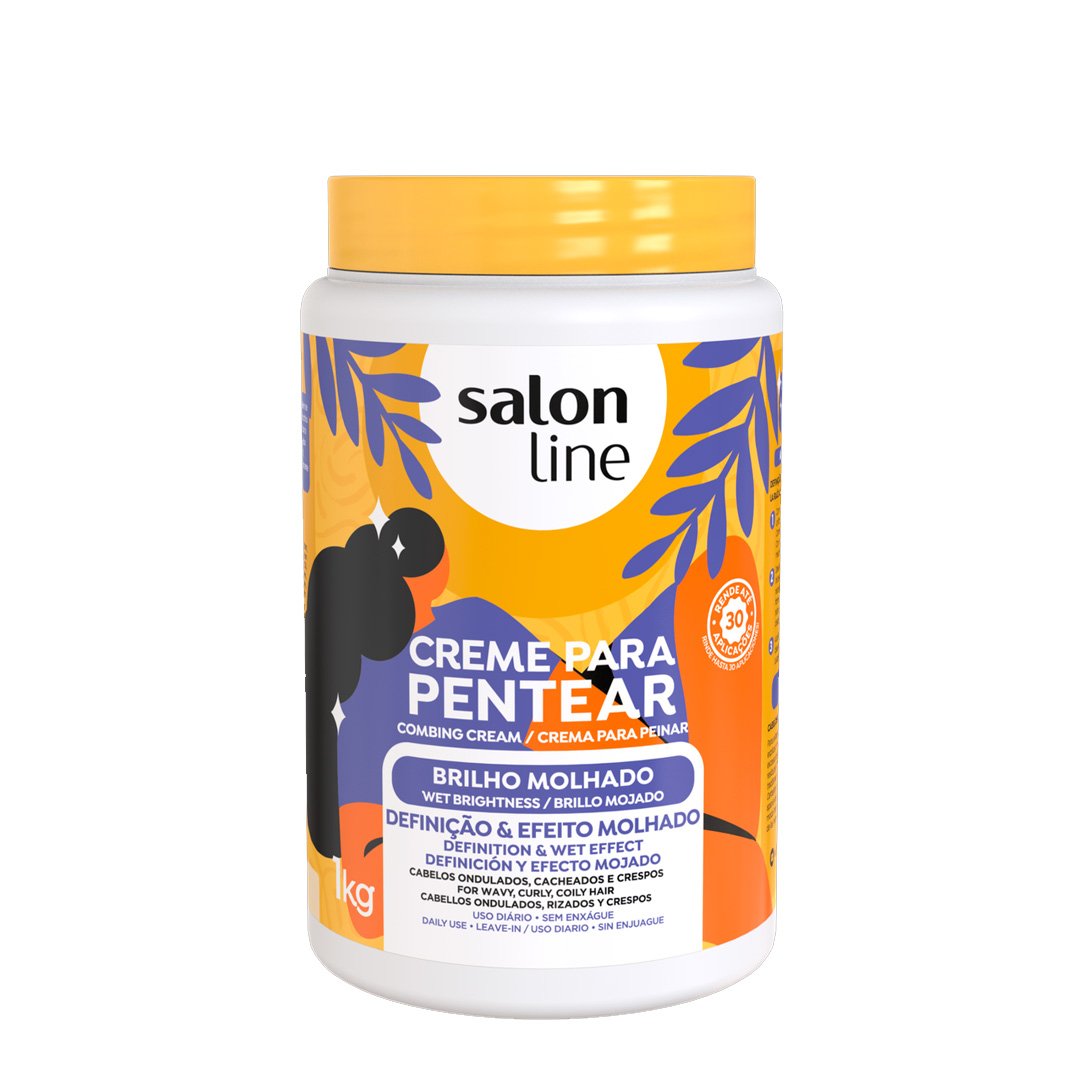 Creme Para Pentear Brilho Molhado Salon Line 1kg