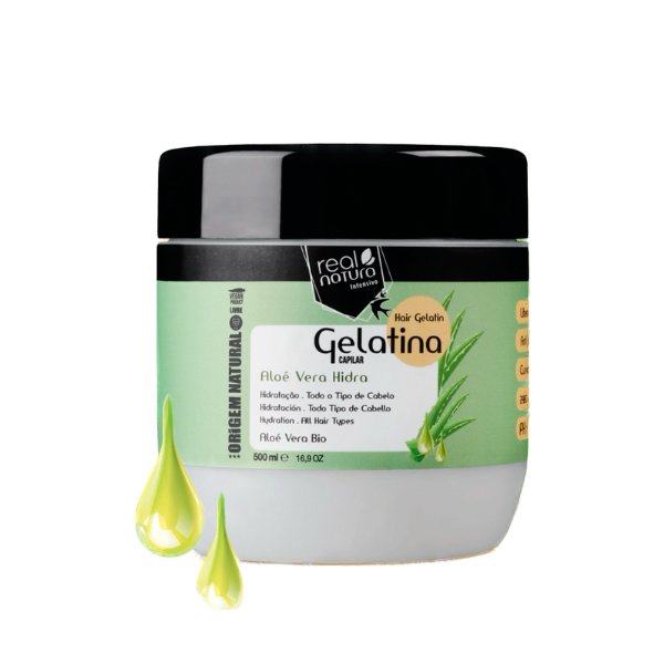 Gelatina Capilar Aloé Vera Hidra 500Ml Real Natura