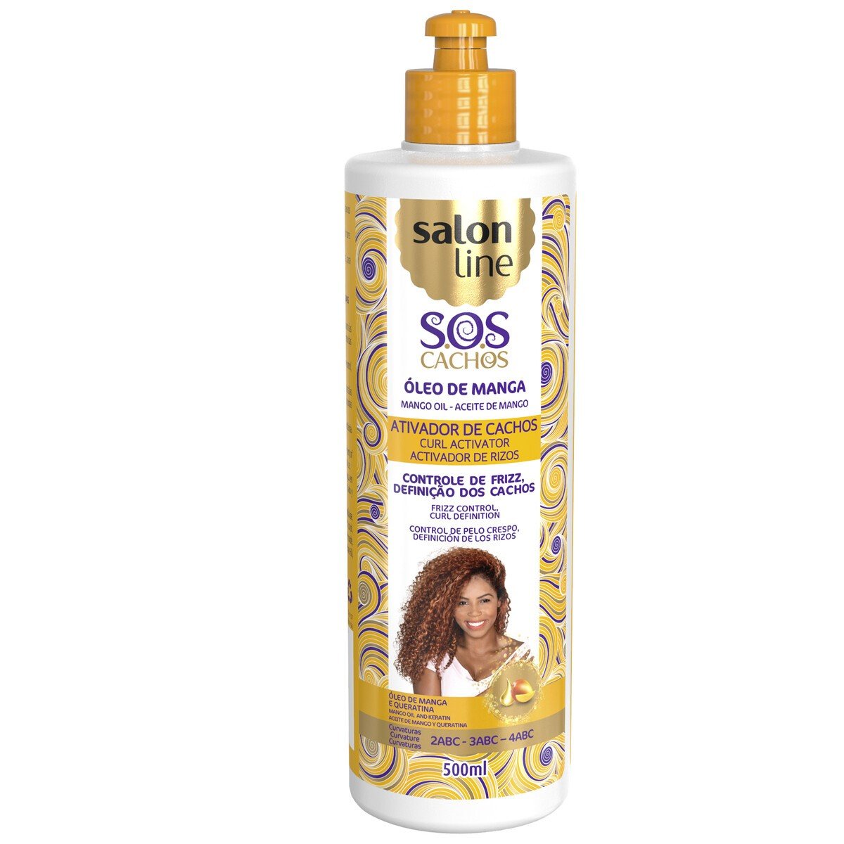 Ativador De Cachos Óleo De Manga Sos Cachos Salon Line 500 Ml