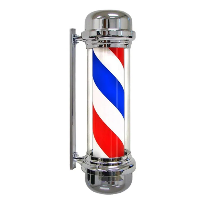 Barber Pole Com Luz Led 71X23X32Cm (Rotativo)