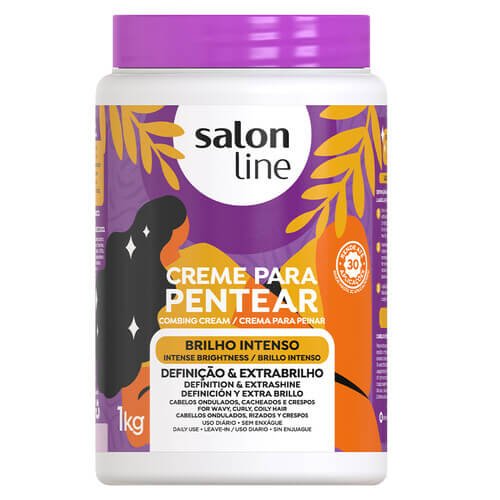 Creme Para Pentear Brilho Intenso Salon Line 1Kg