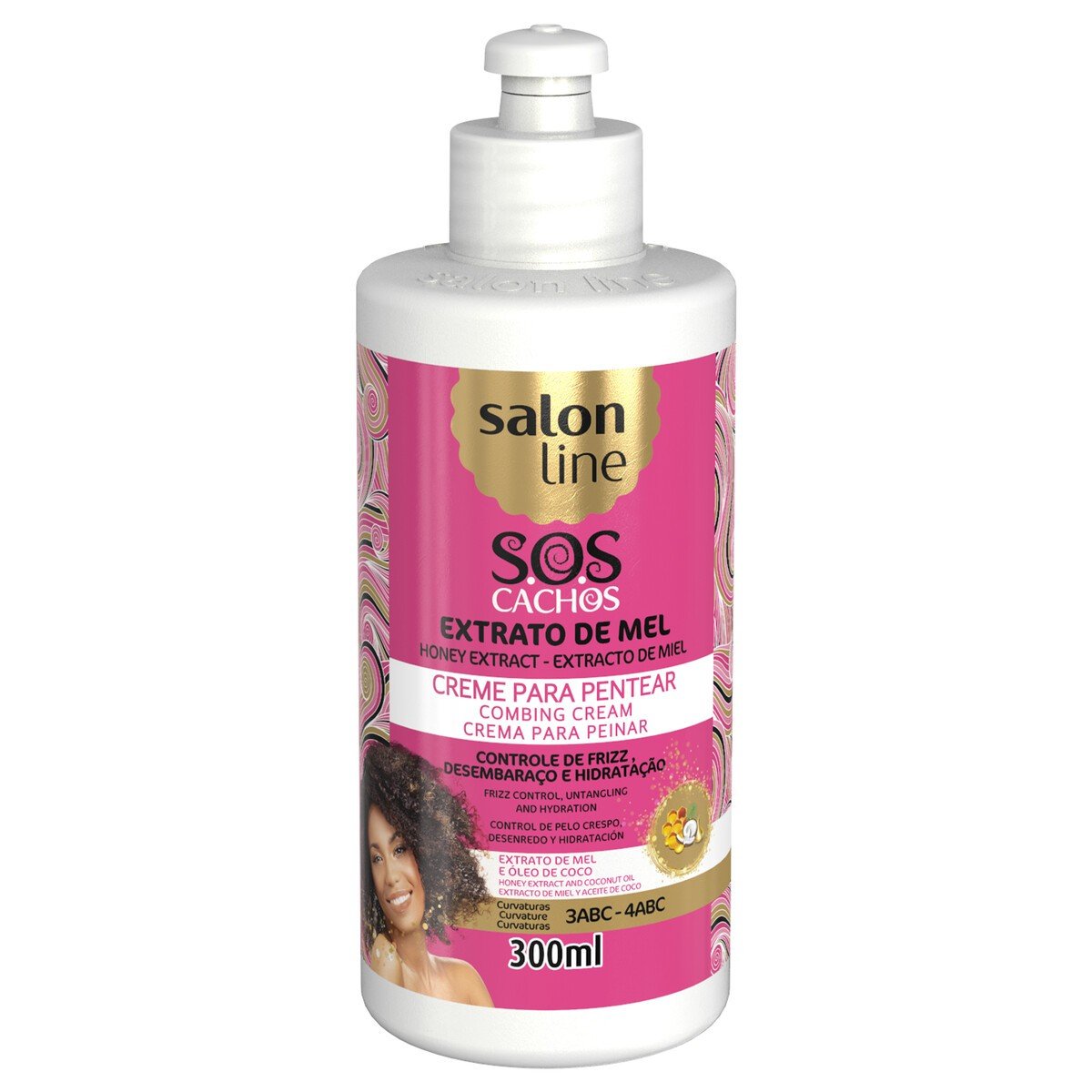 Creme Para Pentear Sos Cachos Extrato De Mel Salon Line 300Ml