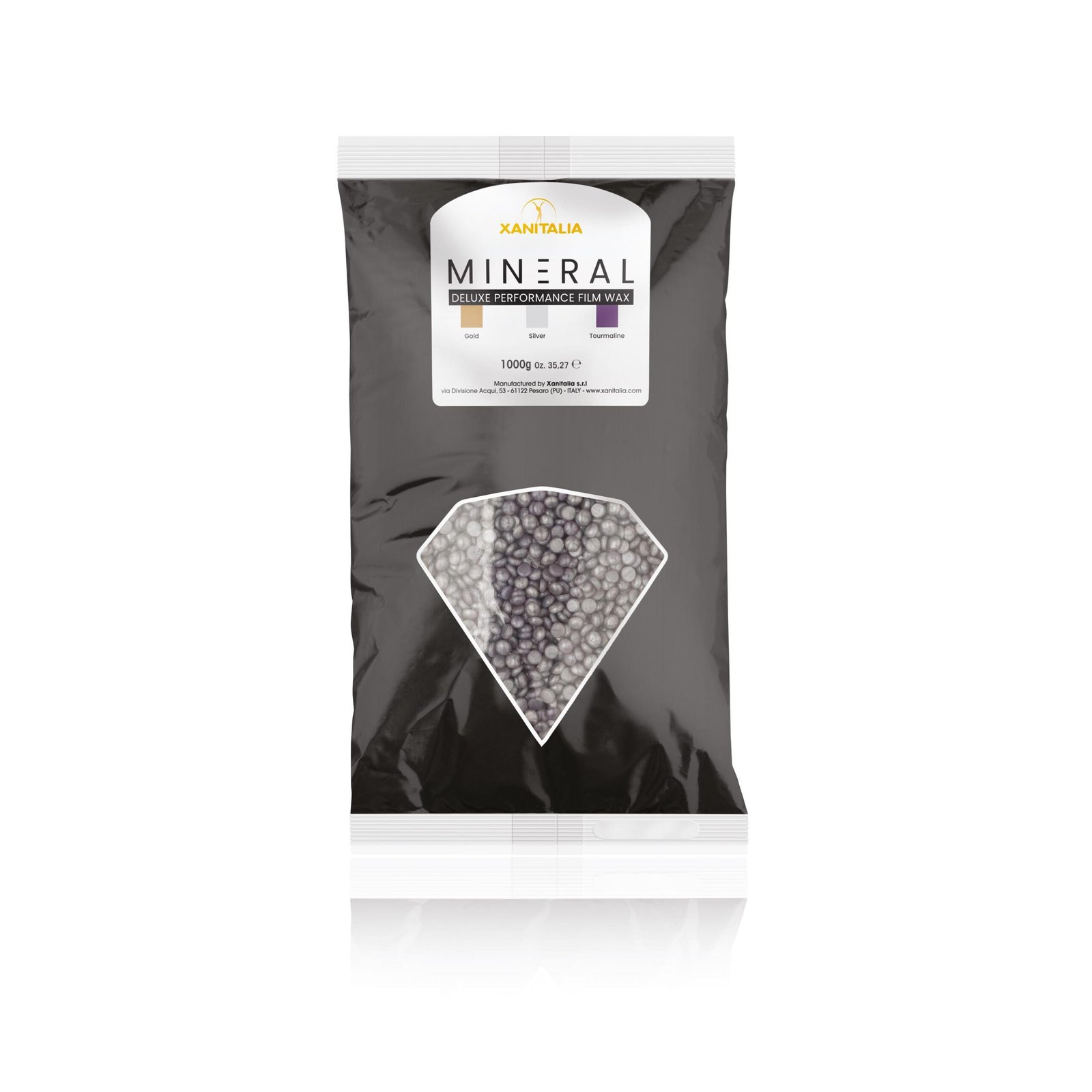Cera Depilatória Granulada Mineral Delux Prata 1000G - Xanitália