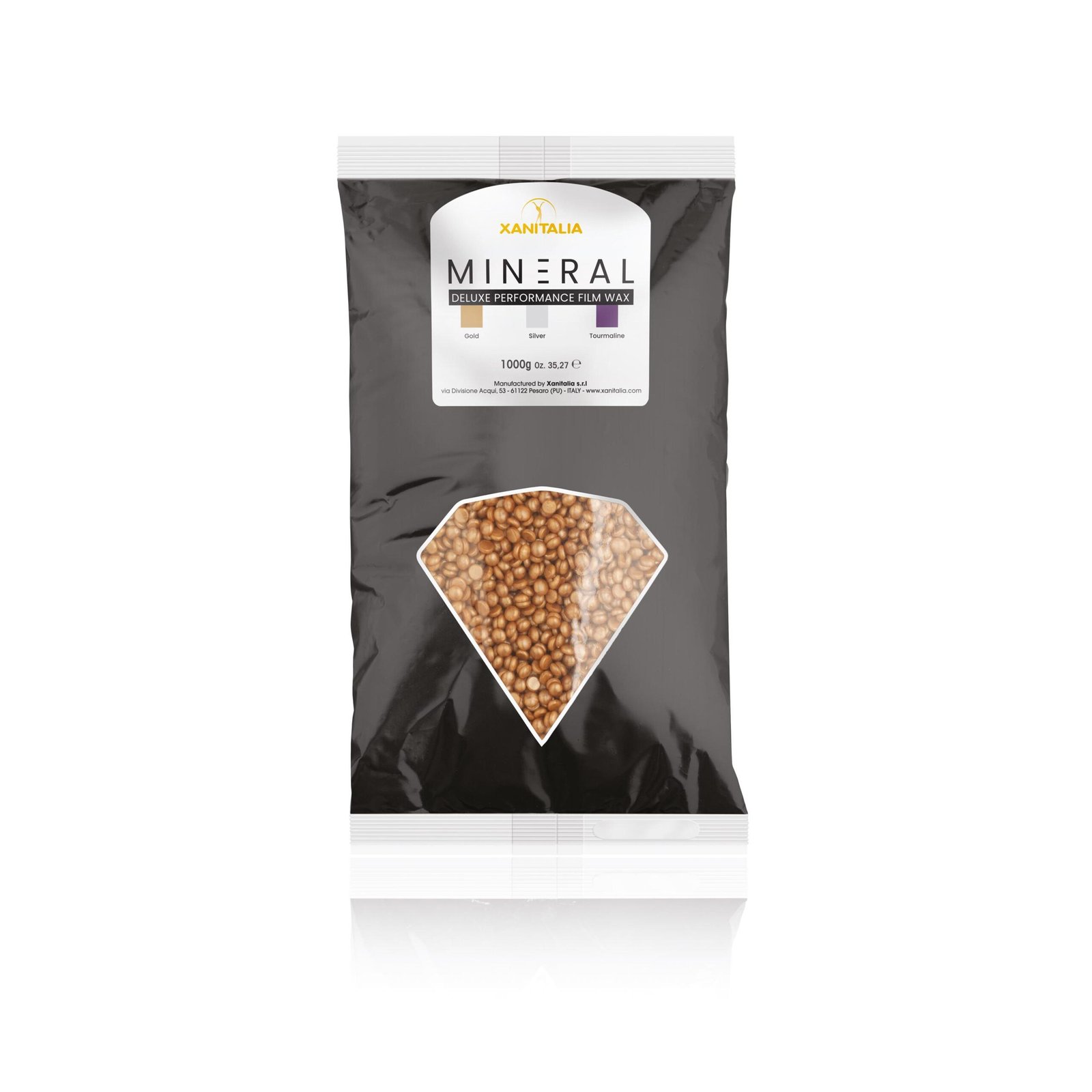 Cera Depilatória Granulada Mineral Delux Ouro 1000G - Xanitália