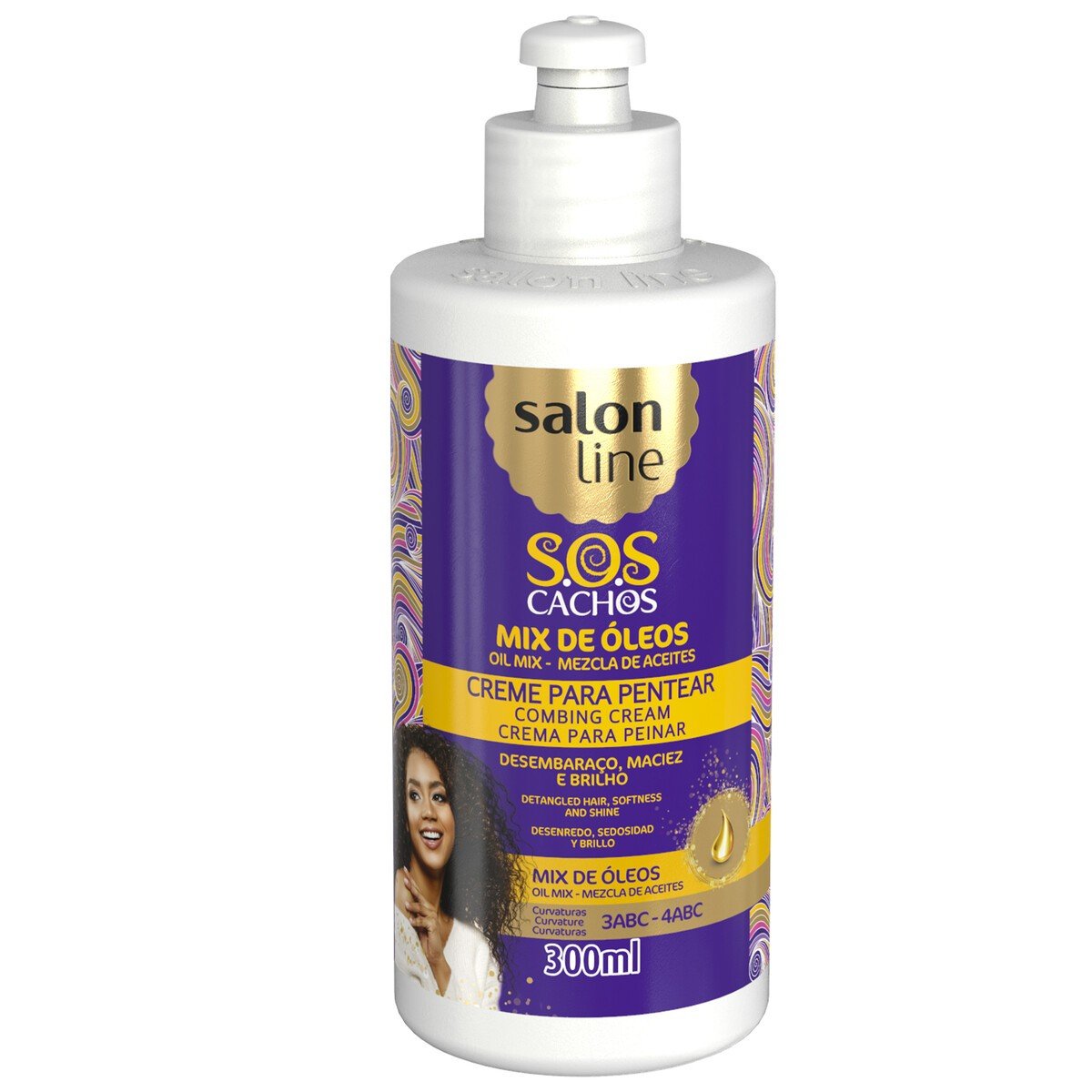 Creme De Pentear Mix Óleos Nutritivos Sos Cachos Salon Line 300Ml