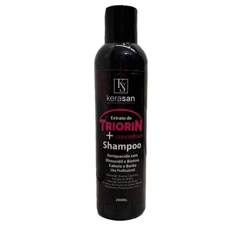 Kerasan Shampoo Extrato De Triorin Com Minoxidil E Biotina Cabelo E Barba 200Ml