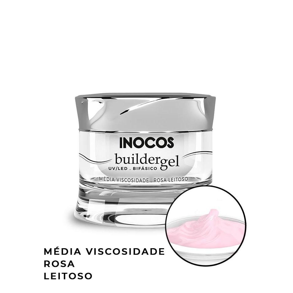 Gel De Construção Rosa Leitoso Média Viscosidade 30Gr Inocos