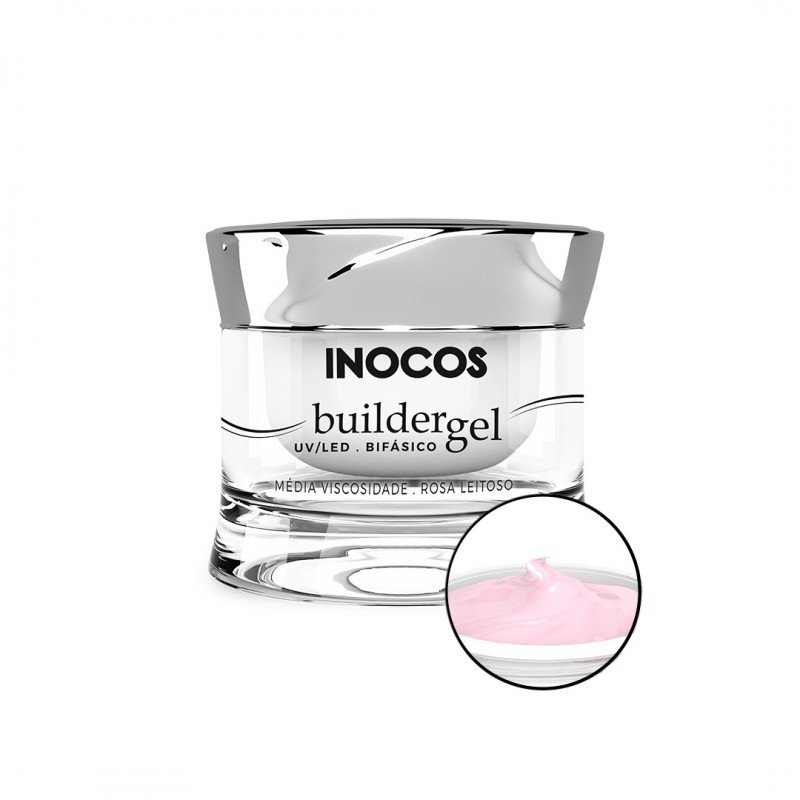 Gel De Construção Rosa Leitoso Média Viscosidade 50Gr Inocos