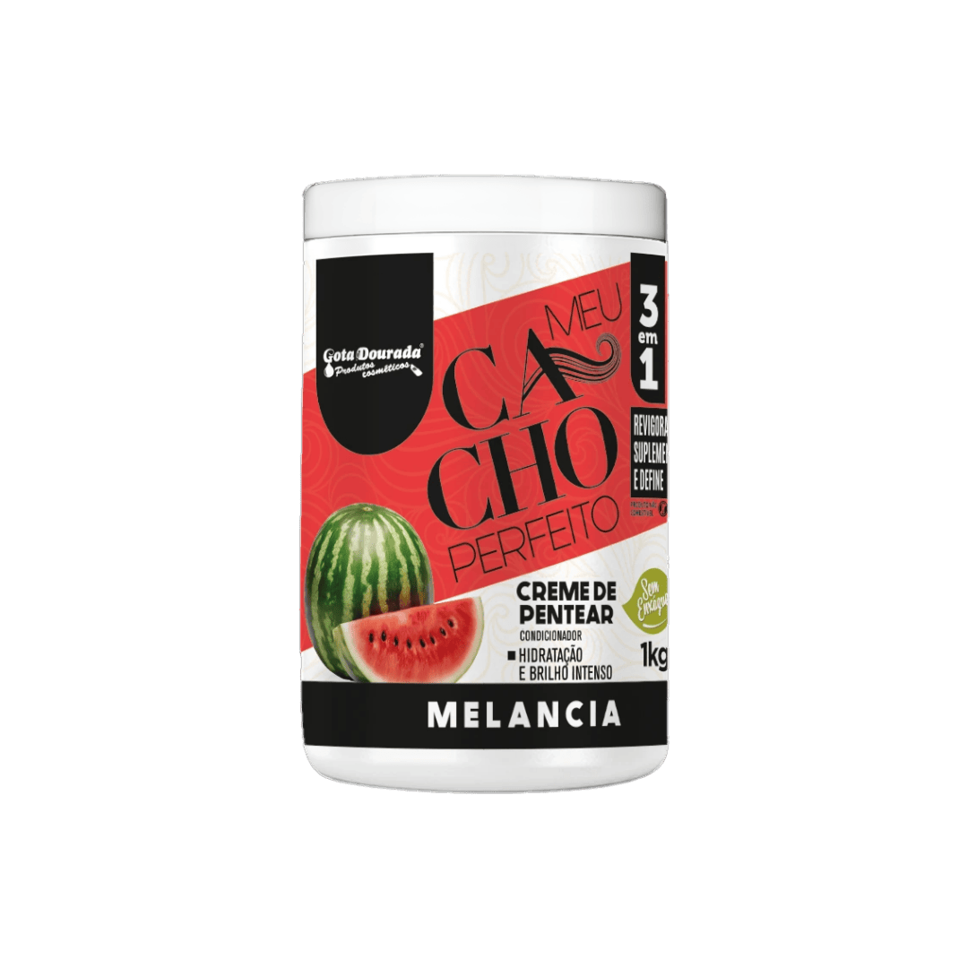 Gota Dourada Creme De Pentear Meu Cacho Perfeito Melancia 1Kg