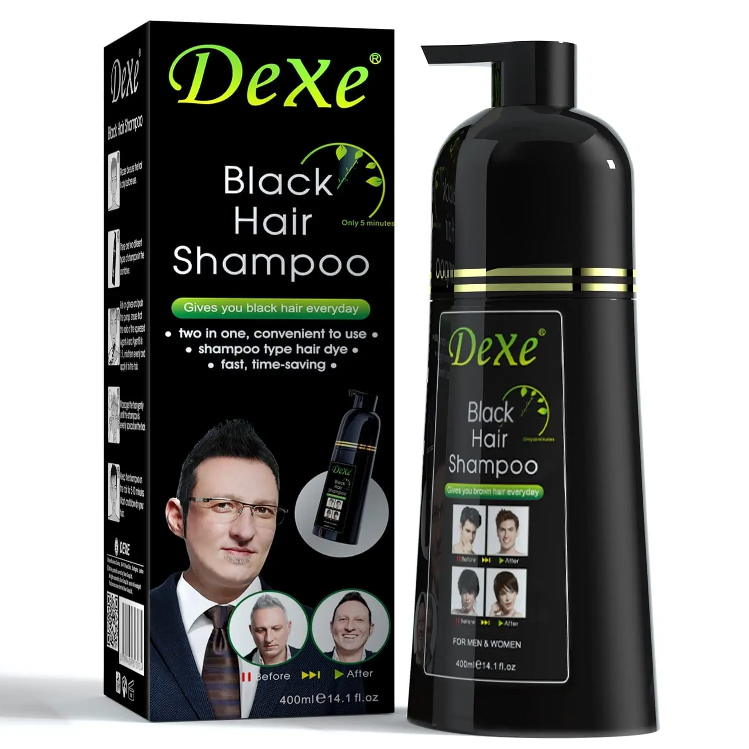 Dexe Black Hair Shampoo 400Ml