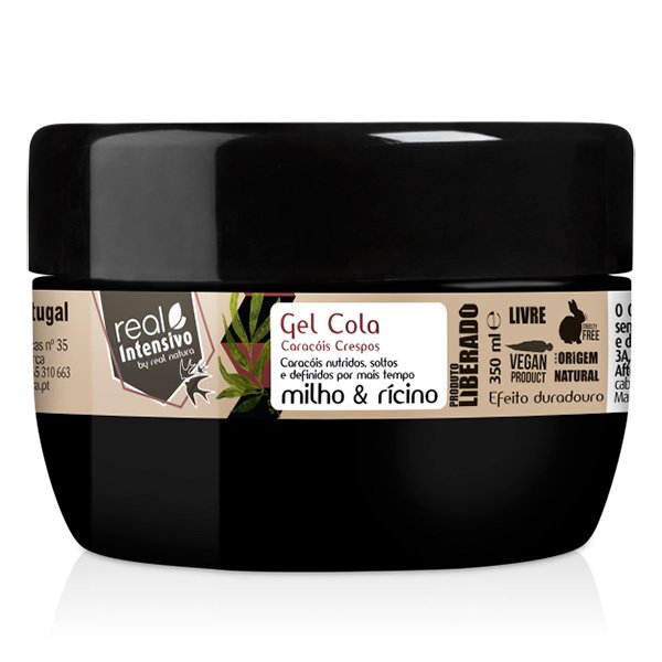 Gel Cola Caracóis Crespos 350Ml Real Natura