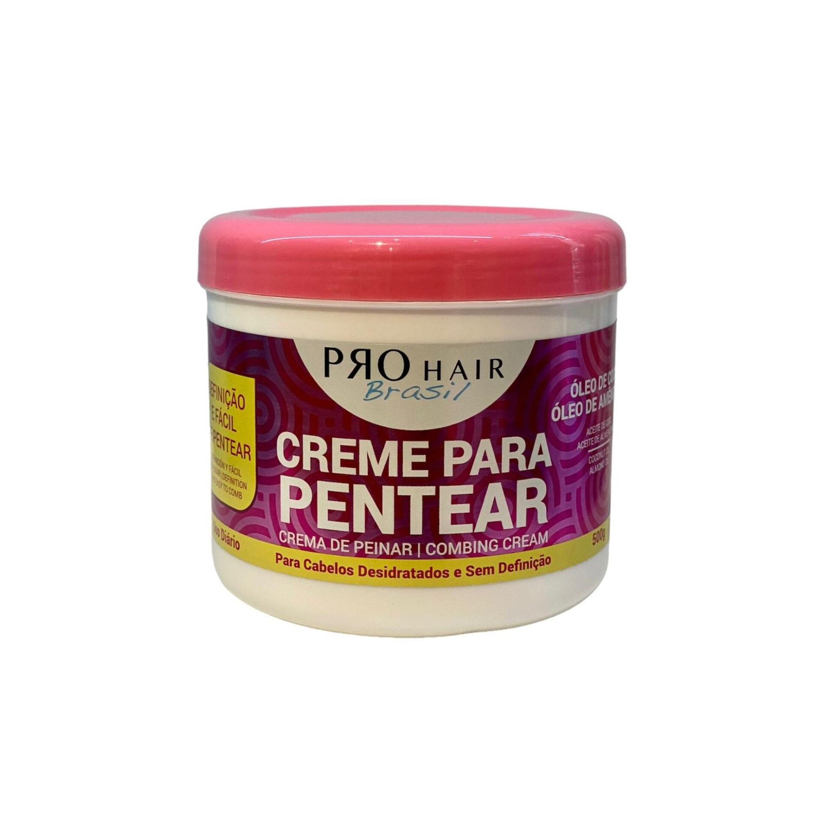 Prohair Brasil Creme De Pentear Óleo De Coco E Amêndoas 500Gr