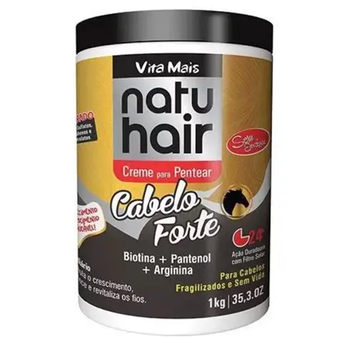Creme Pentear Cabelo Forte - Natu Hair