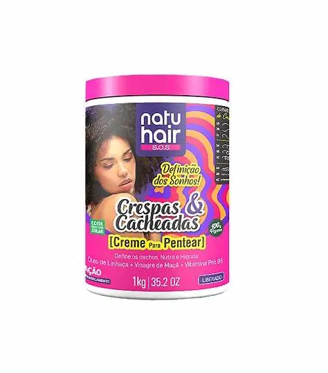 Creme Para Pentear Definição Dos Sonhos Crespas & Cacheadas Natuhair 1L