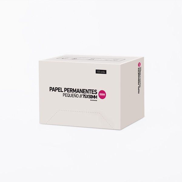 Papel Permanente Pequeno 75X50Mm - 100 Unidades