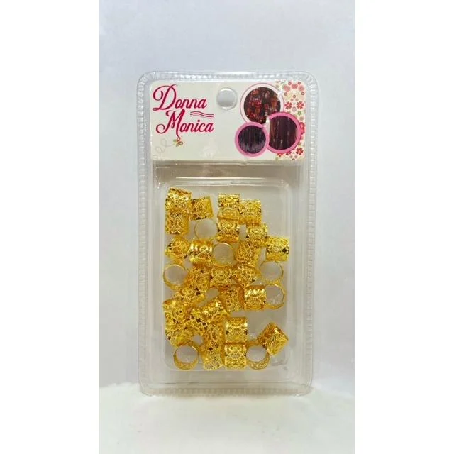 D.M MISSANGA DOURADA METÁLICA FLOR