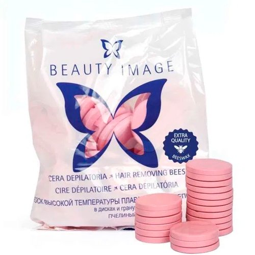 Cera Discos Rosa 1Kg - Beauty Image