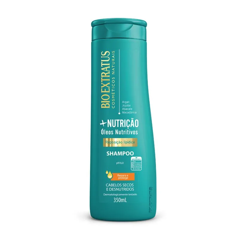 BIO EXTRATUS + NUTRIÇÃO -REPOSIÇÃO LIPÍCA - SHAMPOO 350ML