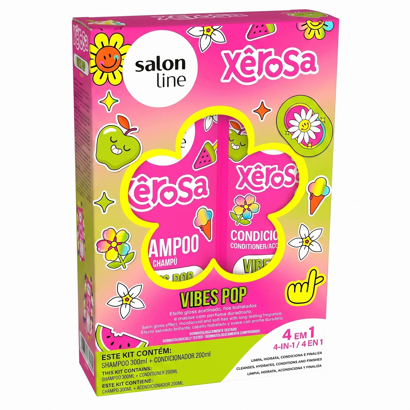 Salon Line Xêrosa Vibes POP Kit Shampoo + Condicionador 300ml + 200m