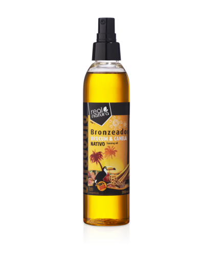 OLEO BRONZEADOR URUCUM E CANELA 200ML REAL NATURA