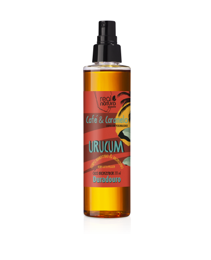 ÓLEO BRONZEADOR URUCUM CAFÉ E CARAMELO 200ML - REAL NATURA