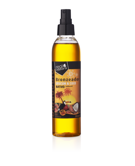 ÓLEO BRONZEADOR URUCUM + COCO 200ML REAL NATURA
