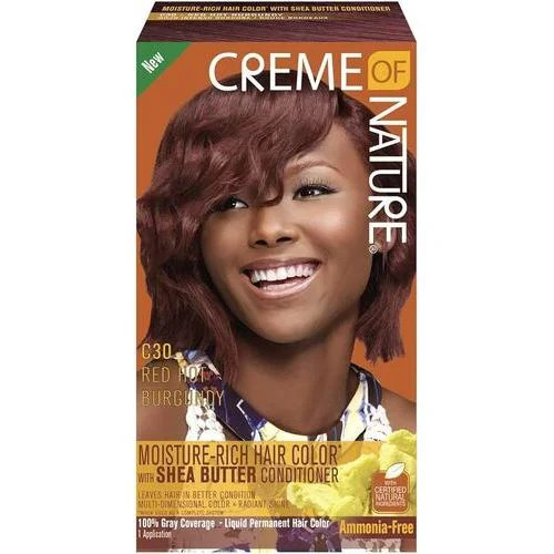 CREME OF NATURE LIQUID HAIR COLOR #30 RED BURGUNDY