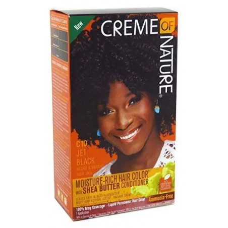 CREME OF NATURE LIQUID HAIR COLOR$ C10 JET BLACK