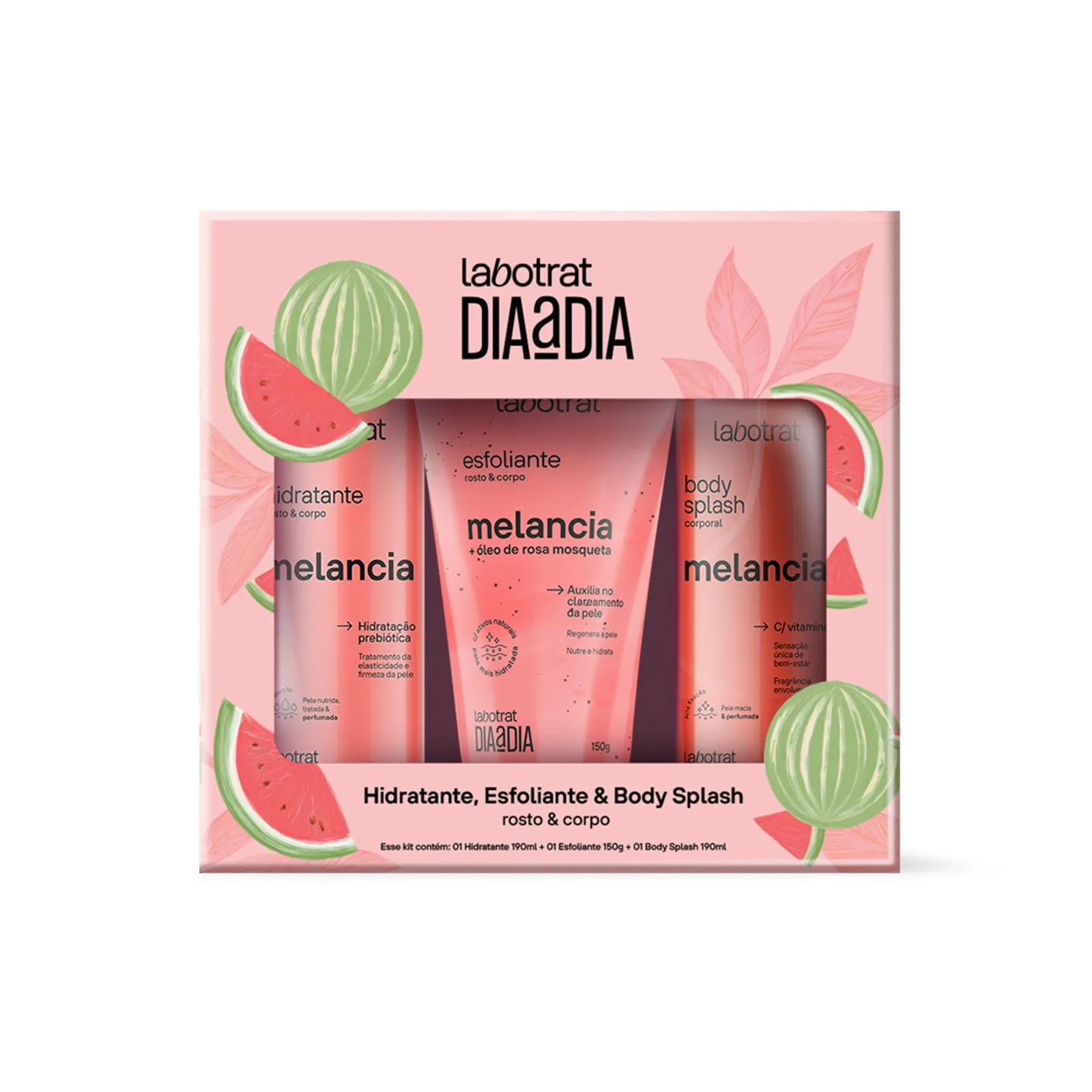 Labotrat Dia a Dia Pack Melancia — Hidratante, Esfoliante & Body Splash