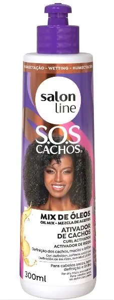 Ativador De Cachos Mix Óleos Nutritivos Sos Cachos Salon Line 300Ml